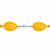 Yellow Mod-Style Lucite Cabochon Beaded Strand Necklace in Silvertone 28"-12 at PalmBeach Jewelry