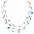 Round Aurora Borealis Crystal Triple-Strand Station Necklace in Silvertone 16"-19"-11 at PalmBeach Jewelry