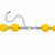 Yellow Mod-Style Lucite Cabochon Beaded Single Strand Necklace in Silvertone 18"-21"-12 at PalmBeach Jewelry