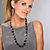 Black Enamel and Lucite Earring and Necklace Set 28" Silvertone BONUS BUY: Get the Midnight Blue Necklace FREE! Goldtone 23"-13 at PalmBeach Jewelry