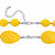 Yellow Mod-Style Lucite Cabochon Strand Necklace 28" BONUS: Buy One Necklace, Get the Beaded Necklace FREE! SIlvertone 18"-21"-12 at PalmBeach Jewelry