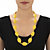 Yellow Mod-Style Lucite Cabochon Strand Necklace 28" BONUS: Buy One Necklace, Get the Beaded Necklace FREE! SIlvertone 18"-21"-13 at PalmBeach Jewelry