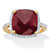 Cushion-Cut Genuine Red Ruby and White Topaz Cocktail Ring 4.25 TCW 14k Gold over Sterling Silver-11 at PalmBeach Jewelry