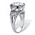 Round Cubic Zirconia  Engagement Ring 6.35 TCW Platinum-Plated-12 at PalmBeach Jewelry