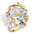 Cushion-Cut Cubic Zirconia Butterfly Cocktail Ring 9.8 TCW Gold-Plated-12 at PalmBeach Jewelry
