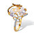 Cushion-Cut Cubic Zirconia Butterfly Cocktail Ring 9.8 TCW Gold-Plated-15 at PalmBeach Jewelry