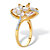 Cushion-Cut Cubic Zirconia Butterfly Cocktail Ring 9.8 TCW Gold-Plated-16 at PalmBeach Jewelry