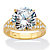 Round Cubic Zirconia Milgrain Split Shank Engagement Ring 6.30 TCW 18k Gold over Sterling Silver-11 at PalmBeach Jewelry
