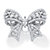 Marquise-Cut and Round Cubic Zirconia  Ribbon Bow Cocktail Ring 4.24 TCW Platinum-Plated-11 at PalmBeach Jewelry
