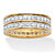 Round Cubic Zirconia Double-Row Gender-Neutral Eternity Ring 2.05 TCW 14k Gold over Sterling Silver-11 at PalmBeach Jewelry