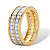 Round Cubic Zirconia Double-Row Gender-Neutral Eternity Ring 2.05 TCW 14k Gold over Sterling Silver-12 at PalmBeach Jewelry