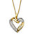 Round Diamond Accent Openwork Heart Pendant Necklace 18" 18k Gold-Plated-11 at PalmBeach Jewelry