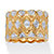 Round Diamond Accent Two-Tone Wide Ring 18k Gold-Plated Scalloped-11 at PalmBeach Jewelry