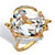 Cushion-Cut White and Pink Cubic Zirconia Flower Cocktail Ring (9.80 cttw) Gold-Plated-12 at PalmBeach Jewelry