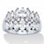 Pear and Marquise-Cut Cubic Zirconia Anniversary Ring 3.20 TCW Platinum-Plated-11 at PalmBeach Jewelry