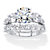 Round Cubic Zirconia 2-Piece Bridal Ring Set 7.94 TCW Platinum over Sterling Silver-11 at PalmBeach Jewelry
