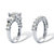 Round Cubic Zirconia 2-Piece Bridal Ring Set 7.94 TCW Platinum over Sterling Silver-12 at PalmBeach Jewelry