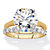 Round Cut Cubic Zirconia 2 Piece Bridal Ring Set 6.44 TCW Two Tone 18k Gold Over Sterling Silver-11 at PalmBeach Jewelry