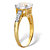 Round-Cut Cubic Zirconia Engagement Ring 4.10 TCW Two Tone 18k Gold Over Sterling Silver-12 at PalmBeach Jewelry