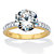 Round Cut Cubic Zirconia Engagement Ring 4.18 TCW 18k Two-Tone Gold Over Sterling Silver-11 at PalmBeach Jewelry