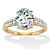 Oval Cut Cubic Zirconia Engagement Ring 2.64 TCW Two Tone Gold-Plated Sterling Silver-11 at PalmBeach Jewelry