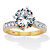 Round CZ Curved Shank Engagement Ring 4.26 TCW Two-Tone Gold-Plated Sterling Silver-11 at PalmBeach Jewelry
