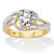 Round Cubic Zirconia Bypass Engagement Ring 2.40 TCW,18k Gold over Sterling Silver-11 at PalmBeach Jewelry
