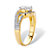 Round Cubic Zirconia Bypass Engagement Ring 2.40 TCW,18k Gold over Sterling Silver-12 at PalmBeach Jewelry