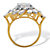 Round and Marquise-Cut CZ Cocktail Ring 7.50 TCW Two Tone 18k Gold Over Sterling Silver-12 at PalmBeach Jewelry