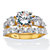 Round CZ 2 Piece Bridal Ring Set 7.94 TCW Two-Tone 18k Gold over Sterling Silver-11 at PalmBeach Jewelry