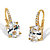 Oval Cut Cubic Zirconia Two Tone Drop Earrings 3.77 TCW 18k Gold Over Sterling Silver-11 at PalmBeach Jewelry