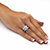 Round Cubic Zirconia 2-Piece Channel-Set Graduated Bridal Ring Set 6.09 TCW in Silvertone-13 at PalmBeach Jewelry