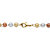 Beaded Rosary-Style Necklace 20" Length 14k Tri-Tone Gold-Plated-12 at PalmBeach Jewelry