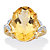 Oval Checkerboard- Cut Citrine and White Topaz Two-Tone Cocktail Ring 10.93 TCW 14k Yellow Gold over Silver-11 at PalmBeach Jewelry