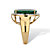 Cushion-Cut Genuine Green Emerald and White Topaz Two-Tone Cocktail Ring 11.24 TCW Gold-Plated Sterling Silver-12 at PalmBeach Jewelry
