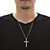 Men's Cross Pendant with 24" Chain in Stainless Steel-14 at PalmBeach Jewelry