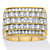 Men's Round Multi Row, Step Top Cubic Zirconia Ring 3 TCW in 14k Gold Plated-11 at PalmBeach Jewelry