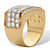 Men's Round Multi Row, Step Top Cubic Zirconia Ring 3 TCW in 14k Gold Plated-12 at PalmBeach Jewelry