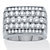 Men's Multi Row, Step Top Round Cubic Zirconia Ring 3 TCW  Platinum Plated-11 at PalmBeach Jewelry