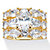 Oval-Cut Cubic Zirconia 3 Piece Bridal Ring Set 7.54 TCW Yellow Gold-Plated Sterling Silver-11 at PalmBeach Jewelry