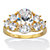 Oval-Cut Cubic Zirconia Engagement Ring 4.49 TCW 14K Gold Plated Sterling Silver-11 at PalmBeach Jewelry