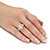 Oval-Cut Cubic Zirconia Engagement Ring 4.49 TCW Platinum Plated Sterling Silver-13 at PalmBeach Jewelry