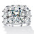 Round Cubic Zirconia 3 Piece Bridal Ring Set 6.34 TCW in Platinum Plated Sterling Silver-11 at PalmBeach Jewelry