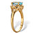 Oval-Cut Genuine Blue and White Topaz Ring Two-Tone 2.62 TCW 14k Gold over Sterling Silver-12 at PalmBeach Jewelry