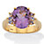 Classic Oval-Cut Genuine Amethyst and Purple Tanzanite Two-Tone Ring 4.74 TCW Gold-Plated Sterling Silver-11 at PalmBeach Jewelry