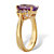 Classic Oval-Cut Genuine Amethyst and Purple Tanzanite Two-Tone Ring 4.74 TCW Gold-Plated Sterling Silver-12 at PalmBeach Jewelry