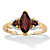 Marquise and Trillion Cut Red Garnet Ring. 1.68 TCW 14k Gold-Plated Sterling Silver-11 at PalmBeach Jewelry