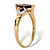 Marquise and Trillion Cut Red Garnet Ring. 1.68 TCW 14k Gold-Plated Sterling Silver-12 at PalmBeach Jewelry