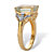 Emerald Cut Green Amethyst 4.45 TCW 14k Gold Plated Sterling Silver Ring-12 at PalmBeach Jewelry