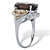 Oval Cut Smoky Topaz Cocktail Ring with Citrine and Diamond Accents 6.41 TCW Sterling Silver-12 at PalmBeach Jewelry